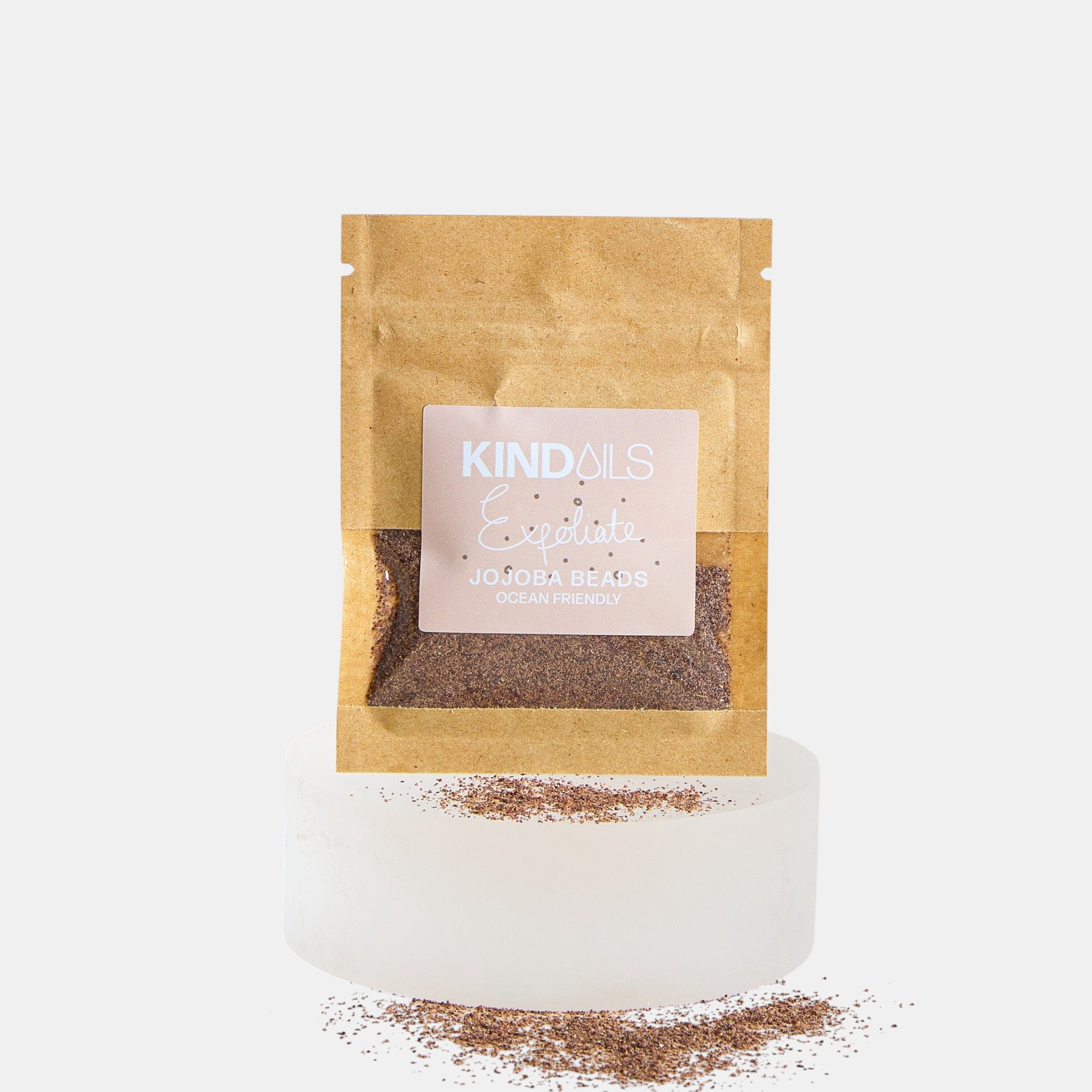 Kind Oils Exfoliate package on a white background